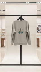 PEPPER UNISEX Dream Cement džemperis su pūkeliu su užrašu priekyje ir logotipu nugaroje