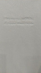 PEPPER UNISEX Dream Cement džemperis su pūkeliu su užrašu priekyje ir logotipu nugaroje