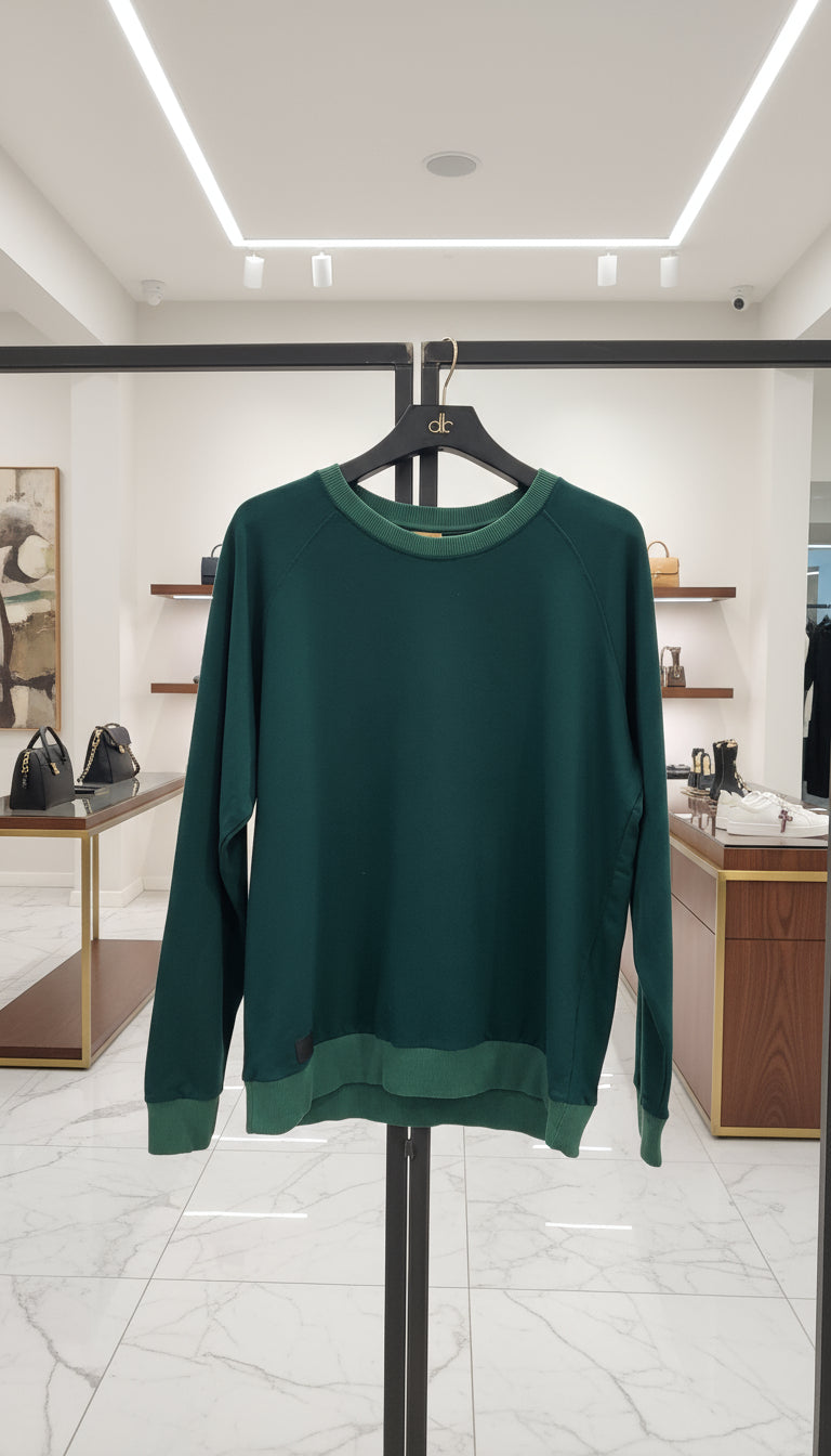 PEPPER UNISEX Opal Green džemperis su siuvinėtu logotipu nugaroje