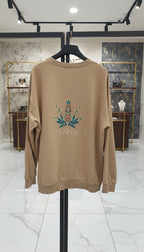 PEPPER UNISEX Dream Light Sand džemperis su užrašu priekyje ir logotipu nugaroje