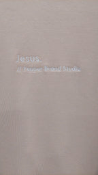 PEPPER UNISEX Dream Light Sand džemperis su užrašu priekyje ir logotipu nugaroje