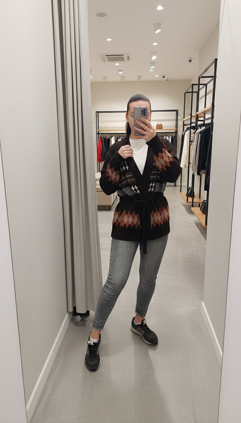 ALTAMIRA belted sweater for women