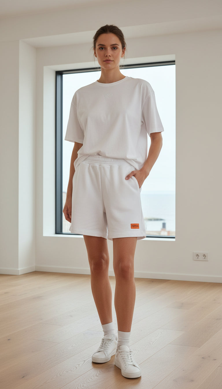 PEPPER Navy one size longer shorts for women