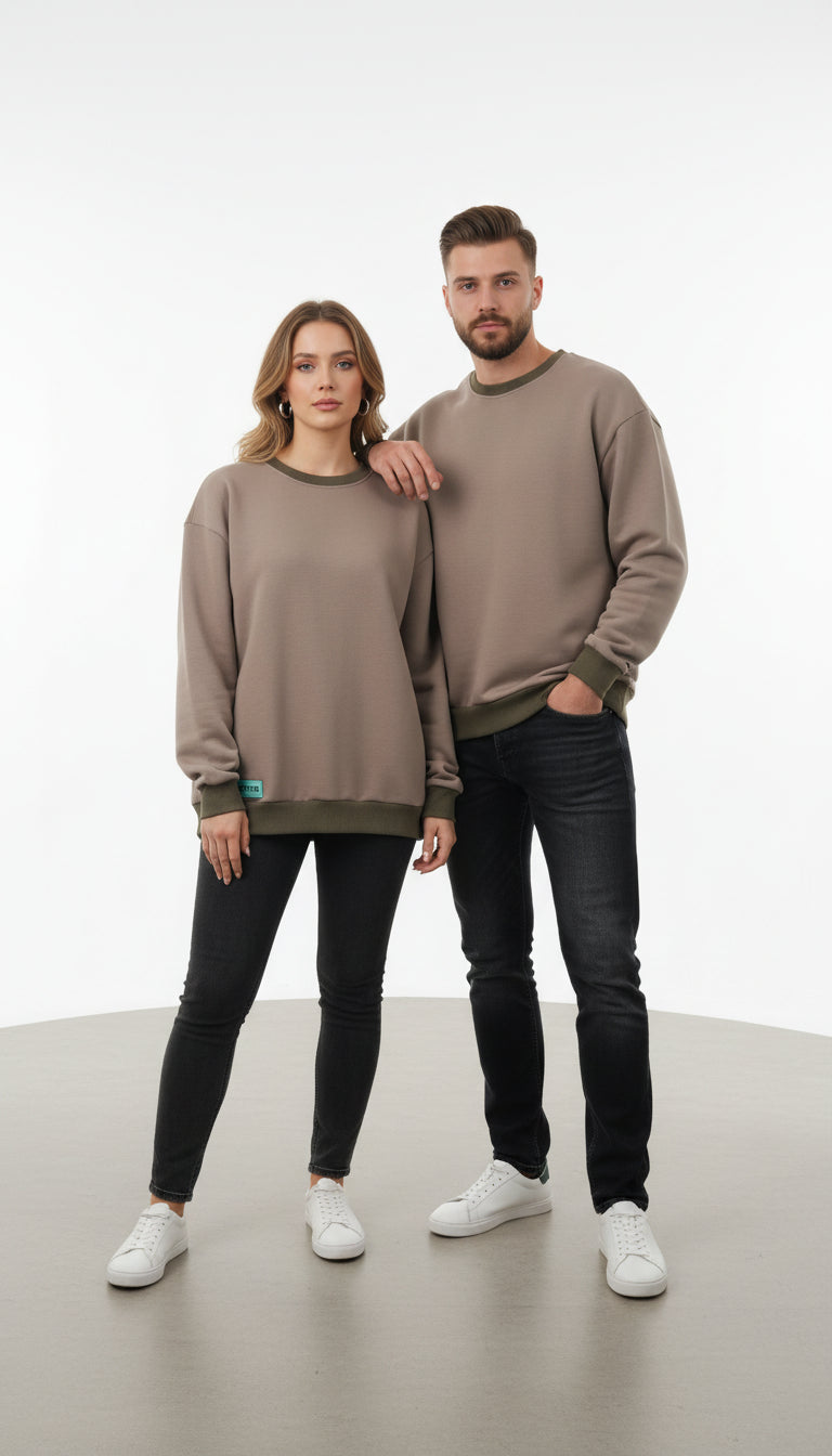 PEPPER UNISEX Dream Grey sweater with fluff 