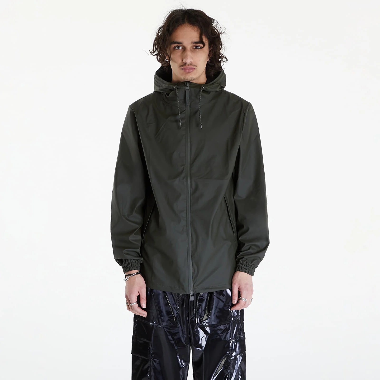 RAINS UNISEX Storm Breaker green jacket - raincoat