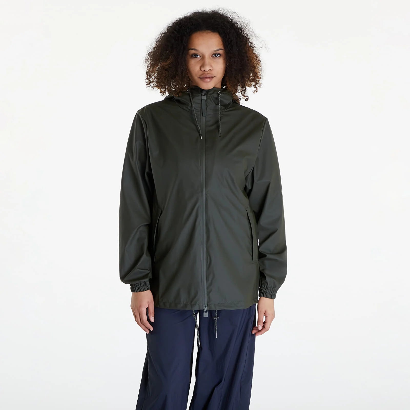 RAINS UNISEX Storm Breaker green jacket - raincoat