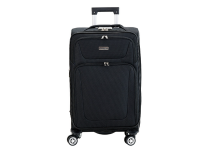 Pierre Cardin black fabric suitcase