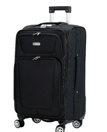 Pierre Cardin black fabric suitcase