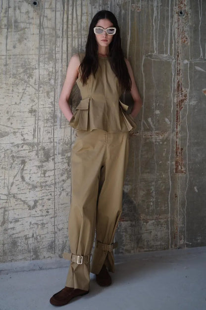 LUMINA beige pants for women