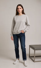 PEPPER 420 UNISEX Dream Cement džemperis su pūkeliu su užrašu priekyje ir logotipu nugaroje