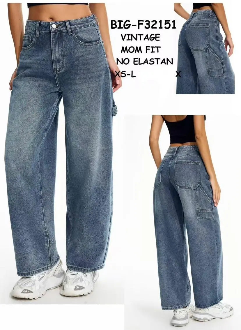 BASEVENTI  platesnio modelio džinsai  moterims