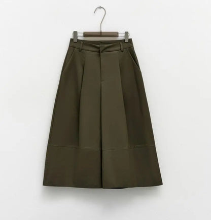 LUMINA green cropped pants for women