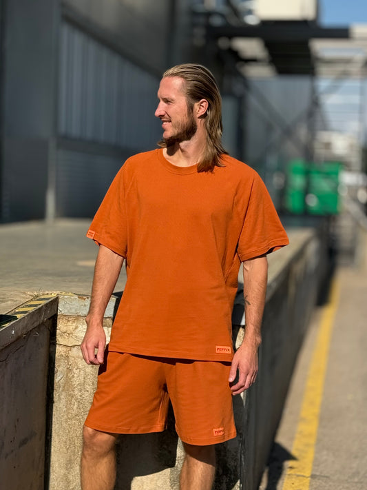 PEPPER orange oversized marškinėliai