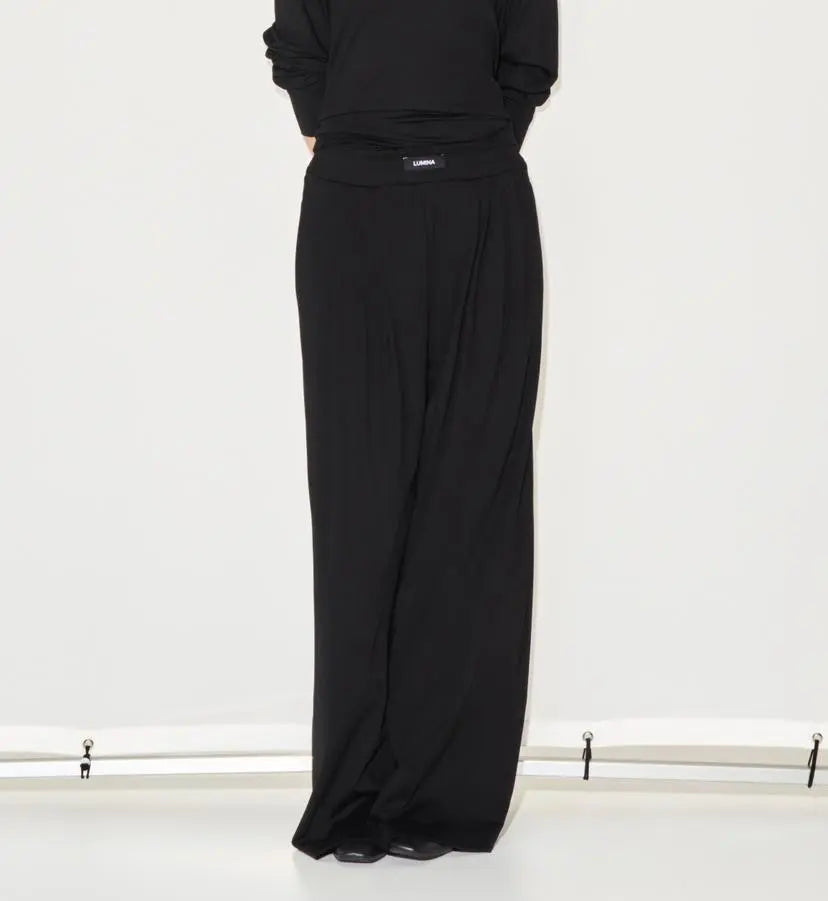 Lumina black casual pants for women