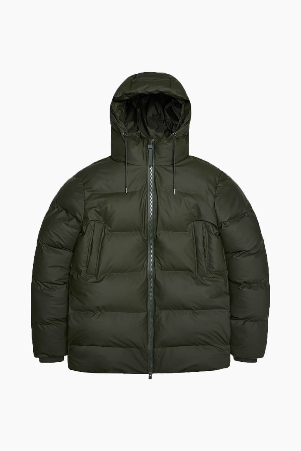 RAINS UNISEX Puffer green parka