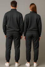 PEPPER UNISEX Comfort Elastic Slate Zip-Up Sweater