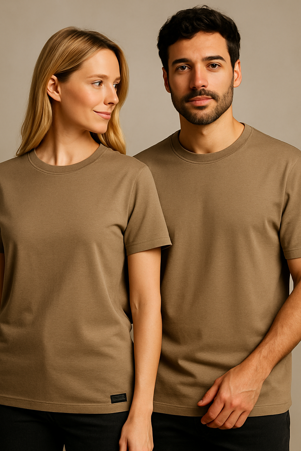PEPPER UNISEX Active Camel T-shirt