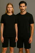 PEPPER UNISEX Daily Fit Black bamboo marškinėliai