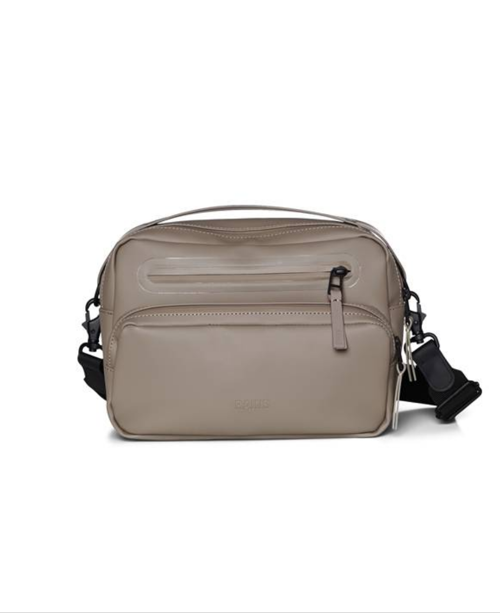 RAINS UNISEX BOX BAG Taupe shoulder bag