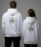 PEPPER 420 UNISEX Oversized Off White One size hoodie with embroidery on the back