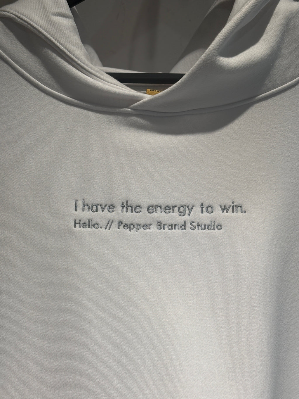 PEPPER 420 UNISEX Oversized Off White One size hoodie with embroidery on the back