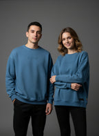 PEPPER 420 UNISEX Dream Royal Blue džemperis su užrašu priekyje ir logotipu nugaroje