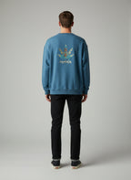 PEPPER 420 UNISEX Dream Royal Blue džemperis su užrašu priekyje ir logotipu nugaroje