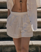 Lumina blue casual shorts for women