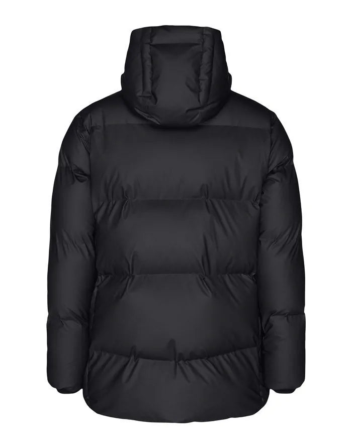 RAINS HOODED Puffer juoda striukė