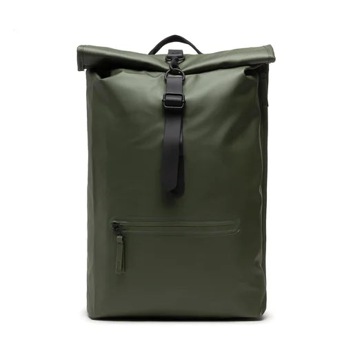 RAINS Rolltop Rucksack žalia kuprinė