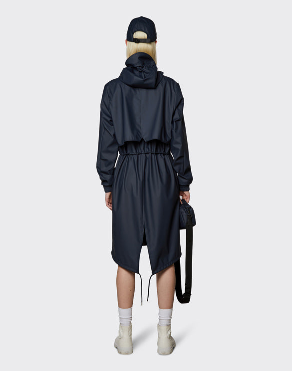 RAINS String Parka Navy lietpaltis