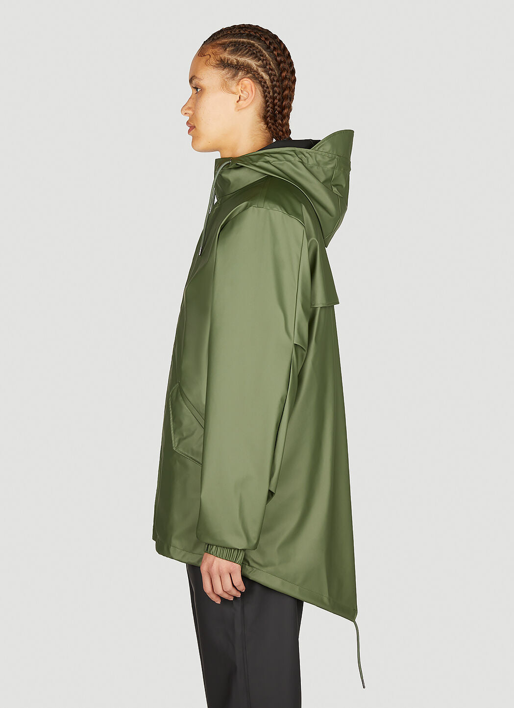 RAINS UNISEX Fishtail Jacket Evergreen lietpaltis