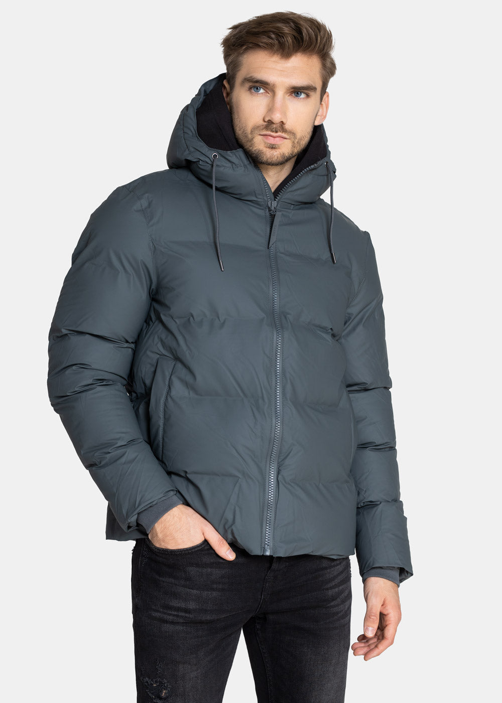 RAINS UNISEX PUFFER JACKET Slate striukė