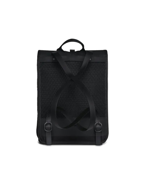 RAINS UNISEX Rolltop Mesh Mini W3 Black kuprinė