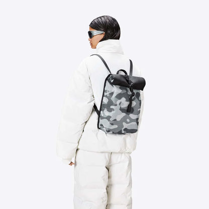 RAINS UNISEX Rolltop Mesh Mini W3 Camo kuprinė