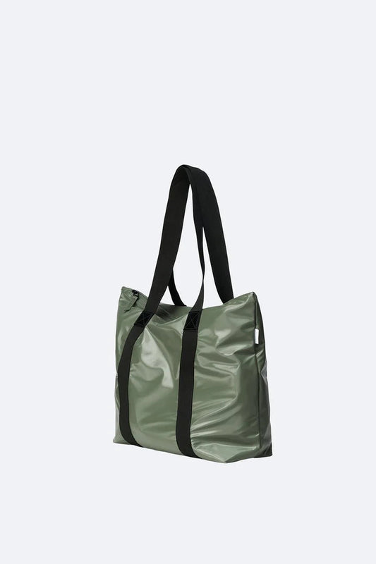 RAINS UNISEX Tote Shiny Olive rankinė