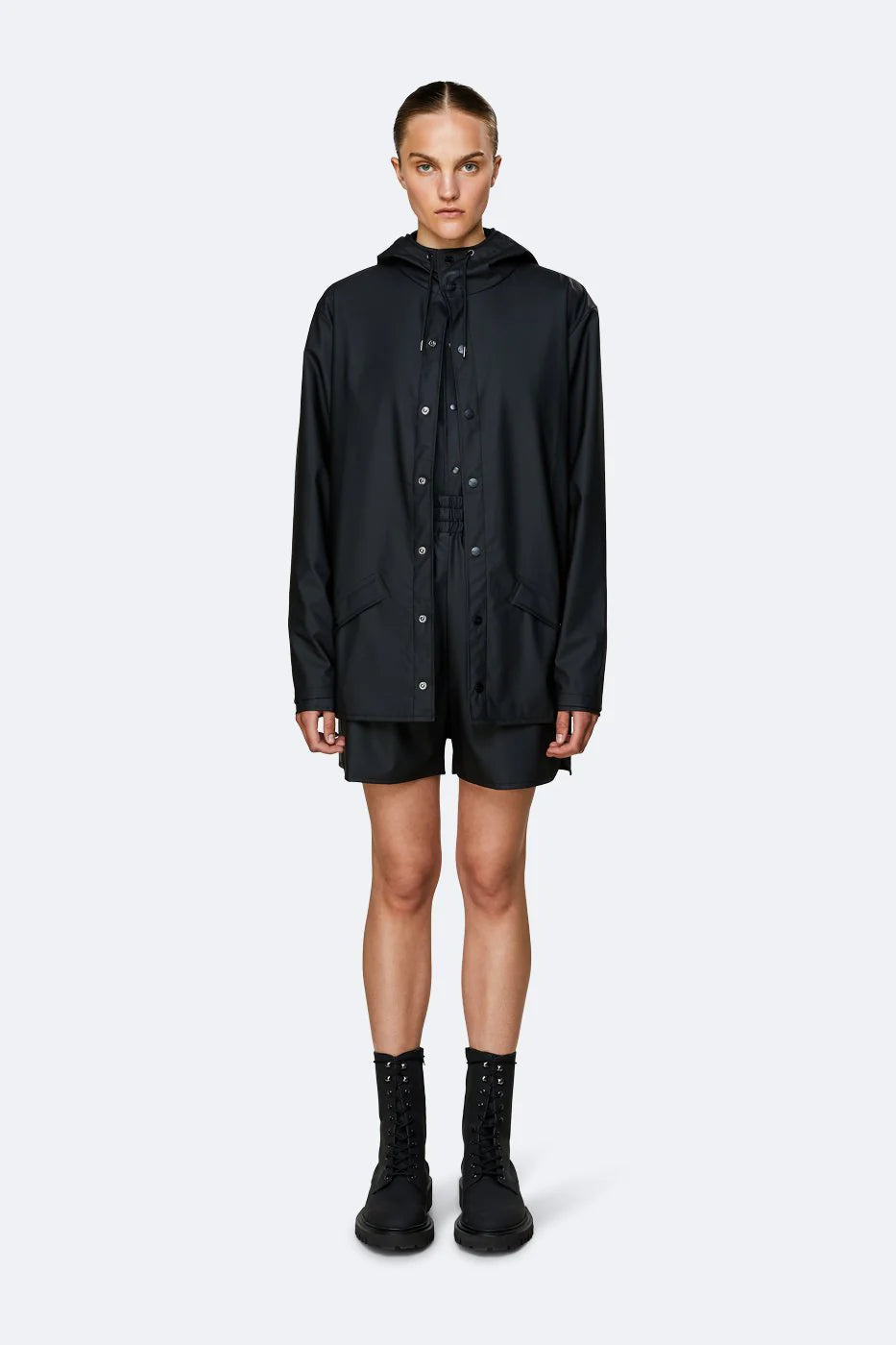 RAINS UNISEX juodas lietpaltis