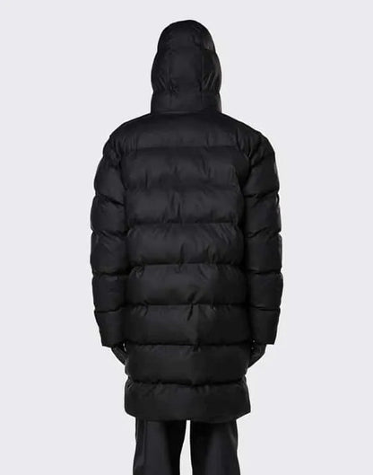 RAINS UNISEX puffer juoda ilga striukė