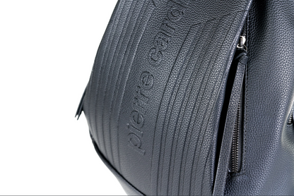 Pierre Cardin black logo backpack for women
