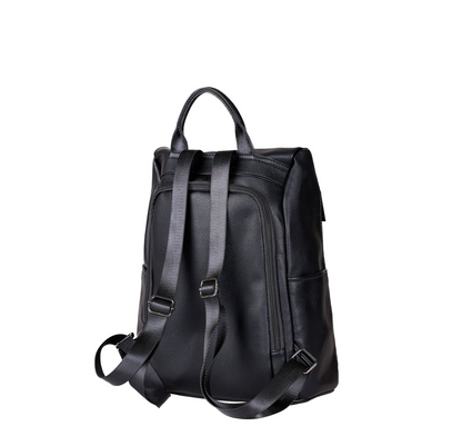 Pierre Cardin eco leather black backpack for women