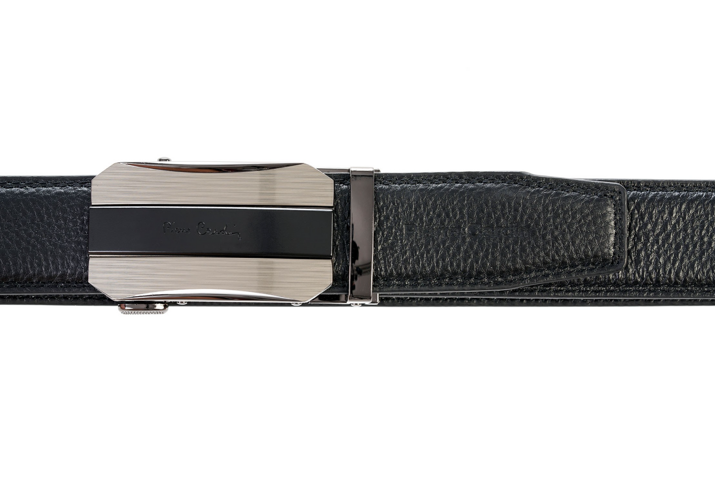 Pierre Cardin Black Buckle Belt For Men