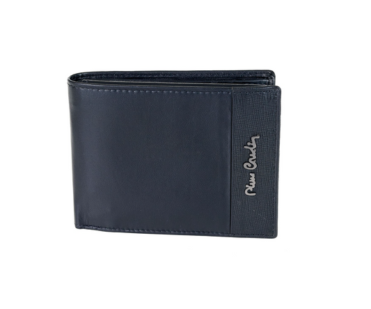 PIERRE CARDIN genuine leather black wallet for men