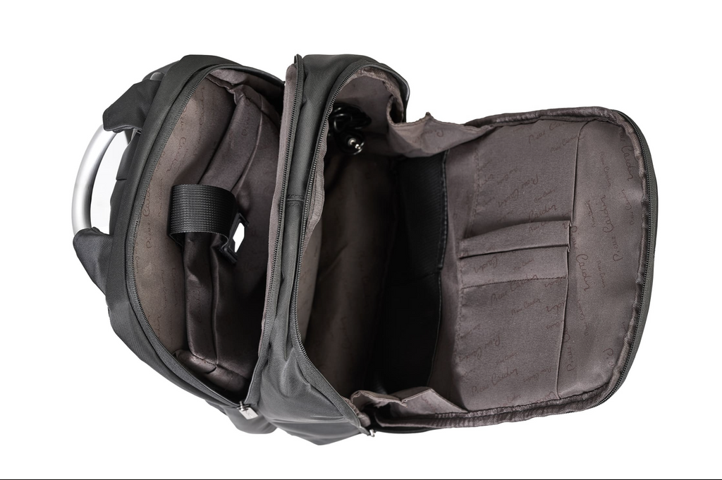 Pierre Cardin eco leather unisex travel backpack/suitcase