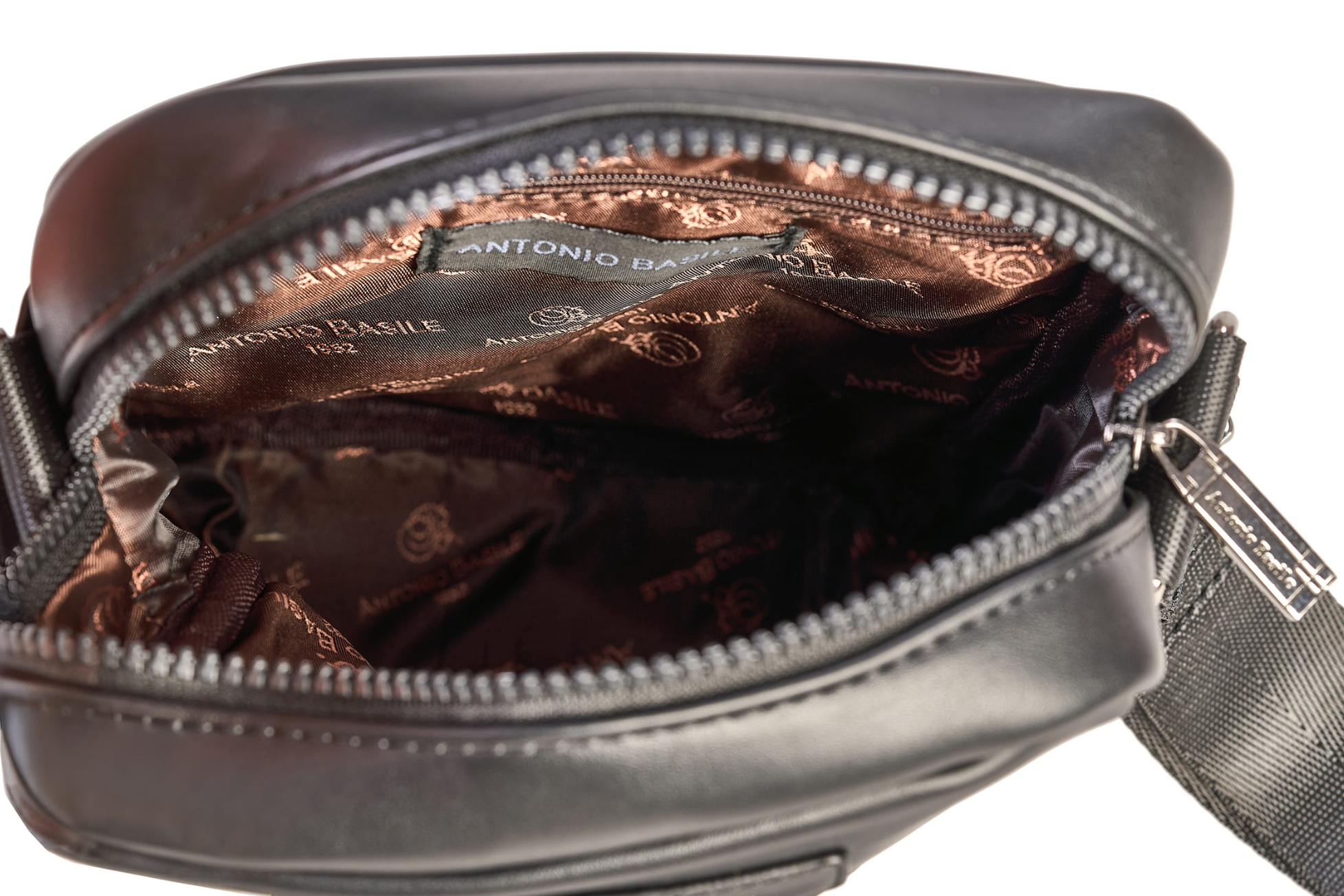 Antonio Basile brown eco leather handbag for men