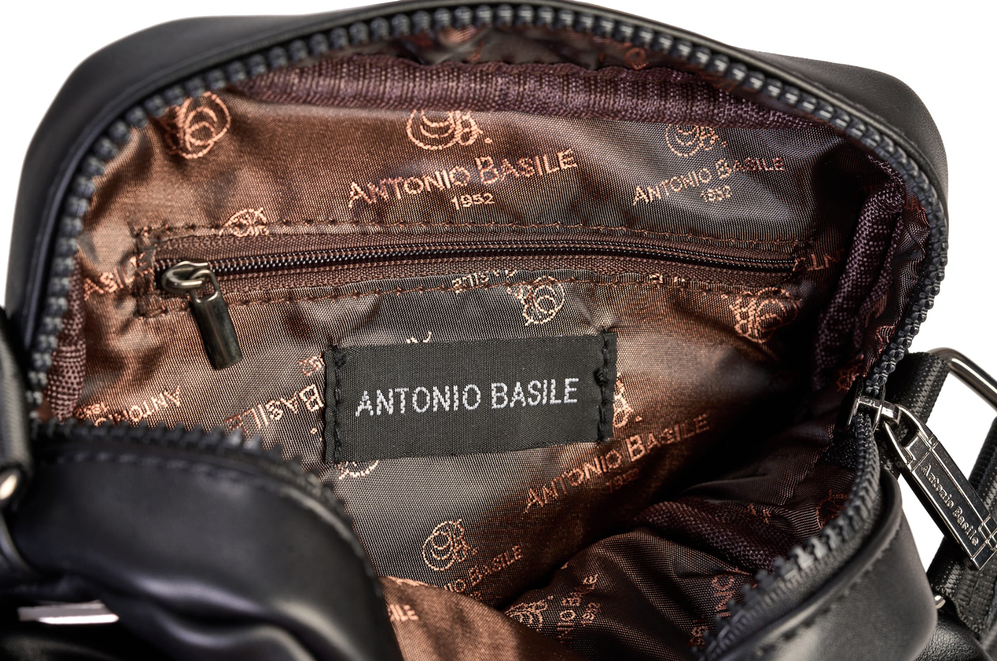 Antonio Basile brown eco leather handbag for men