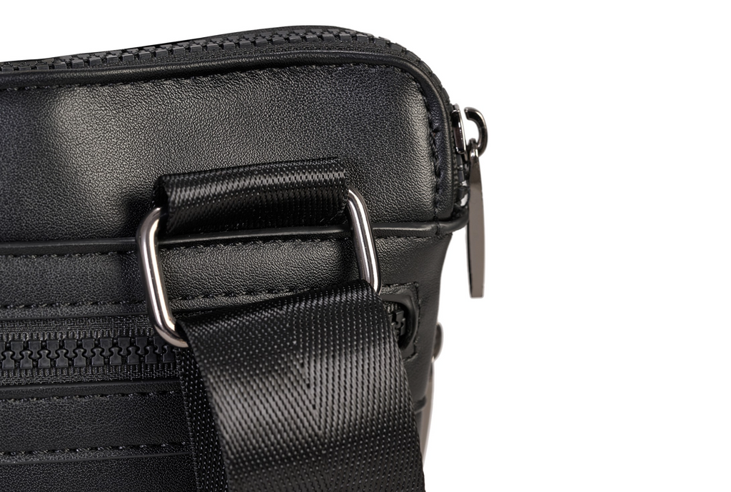 Antonio Basile black eco-leather handbag for men