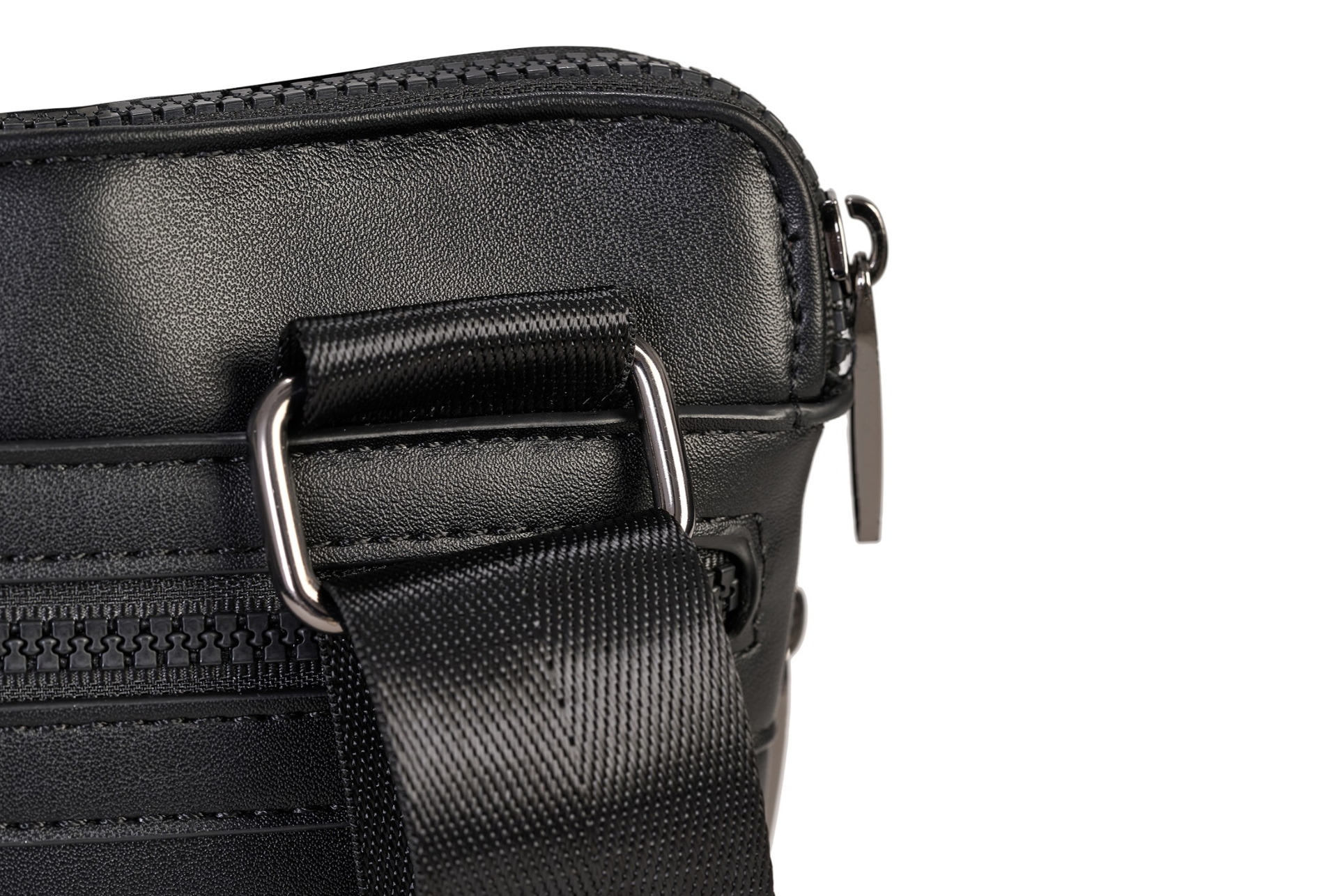 Antonio Basile black eco-leather handbag for men