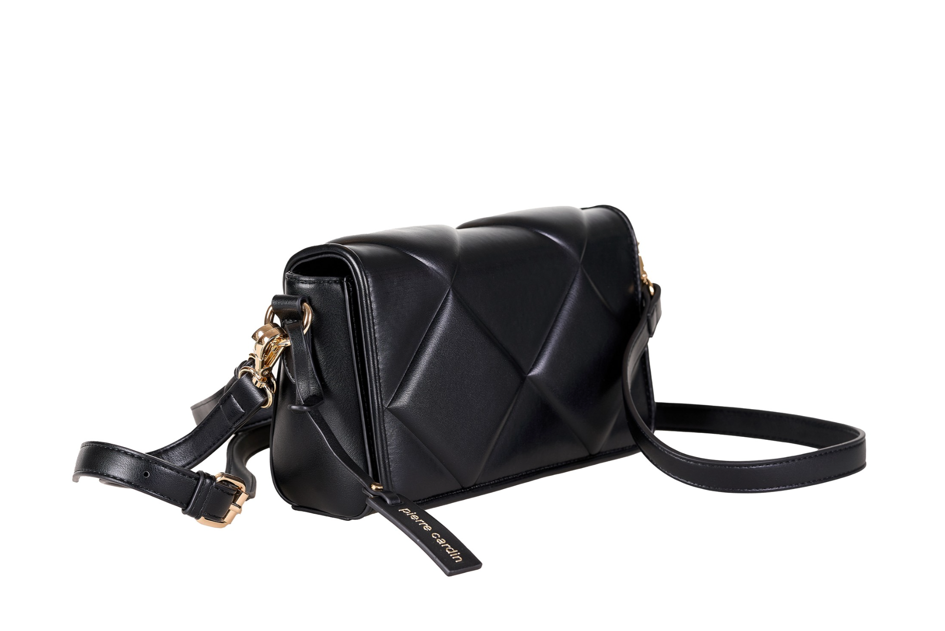 Pierre Cardin eco-leather black shoulder bag for women
