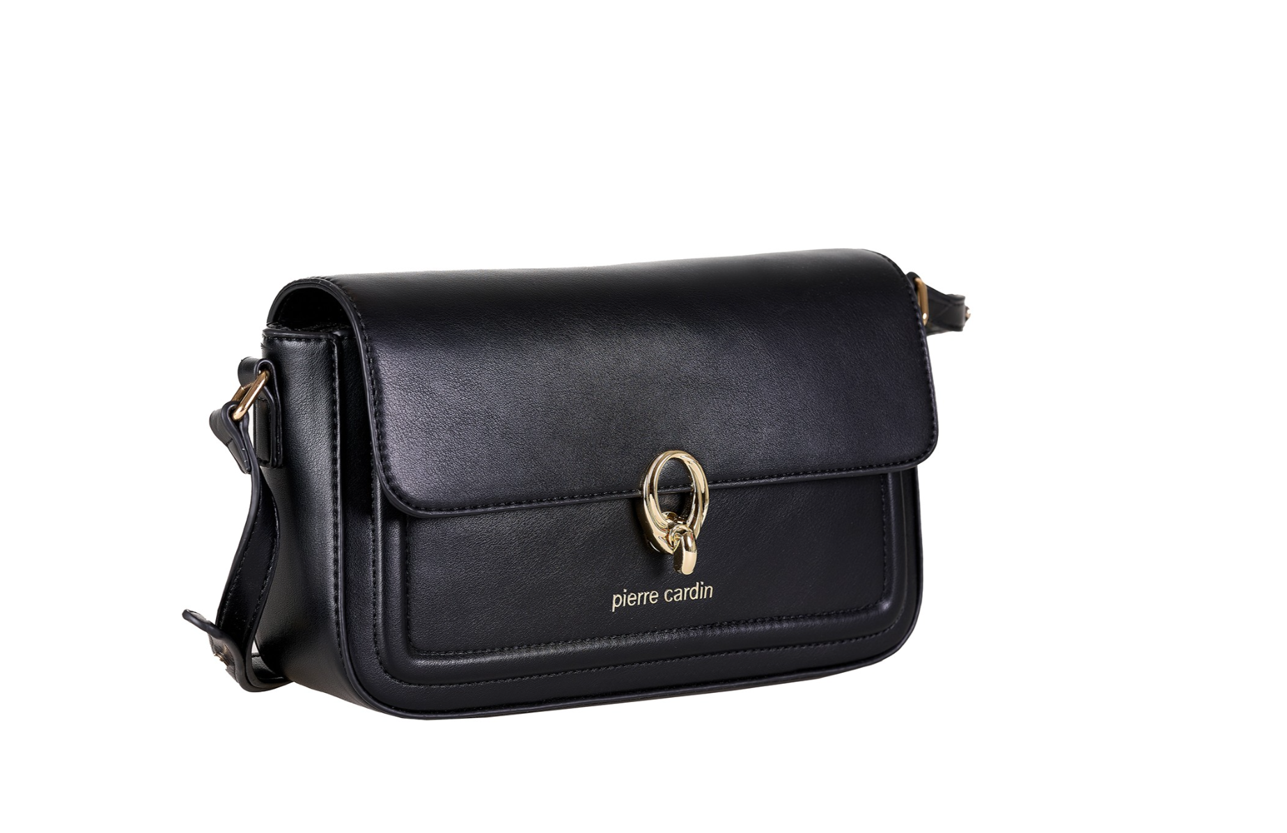 Pierre Cardin eco-leather black shoulder bag for women