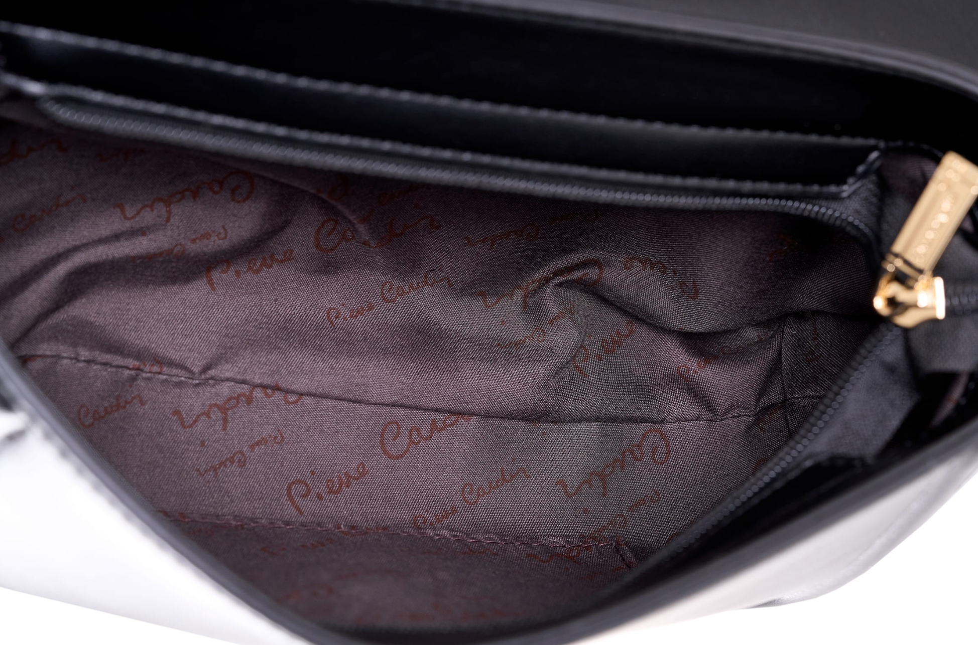 Pierre Cardin eco-leather black shoulder bag for women